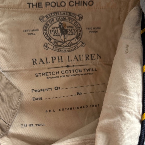 RALPH LAUREN POLO - the polo chino classic fit 9 inch - size 34 - Picture 4 of 6